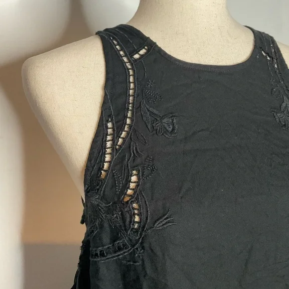 American Eagle Outfitters | Dresses | American Eagle Black Embroidered  Corset Side Tank Mini Dress Size Medium | Poshmark